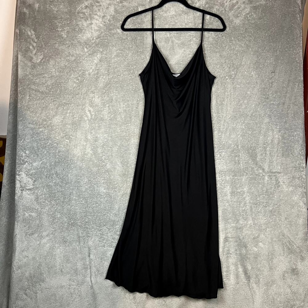 Sincerely Jules Dress Womens XL Black Cowl Neck Slip Dress‎ Slinky Eveningwear